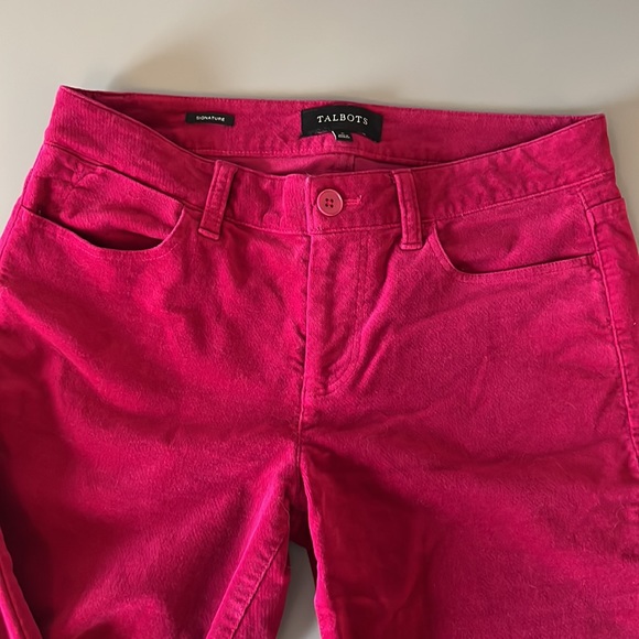Women’s Raspberry velour straight leg pants - Picture 3 of 3